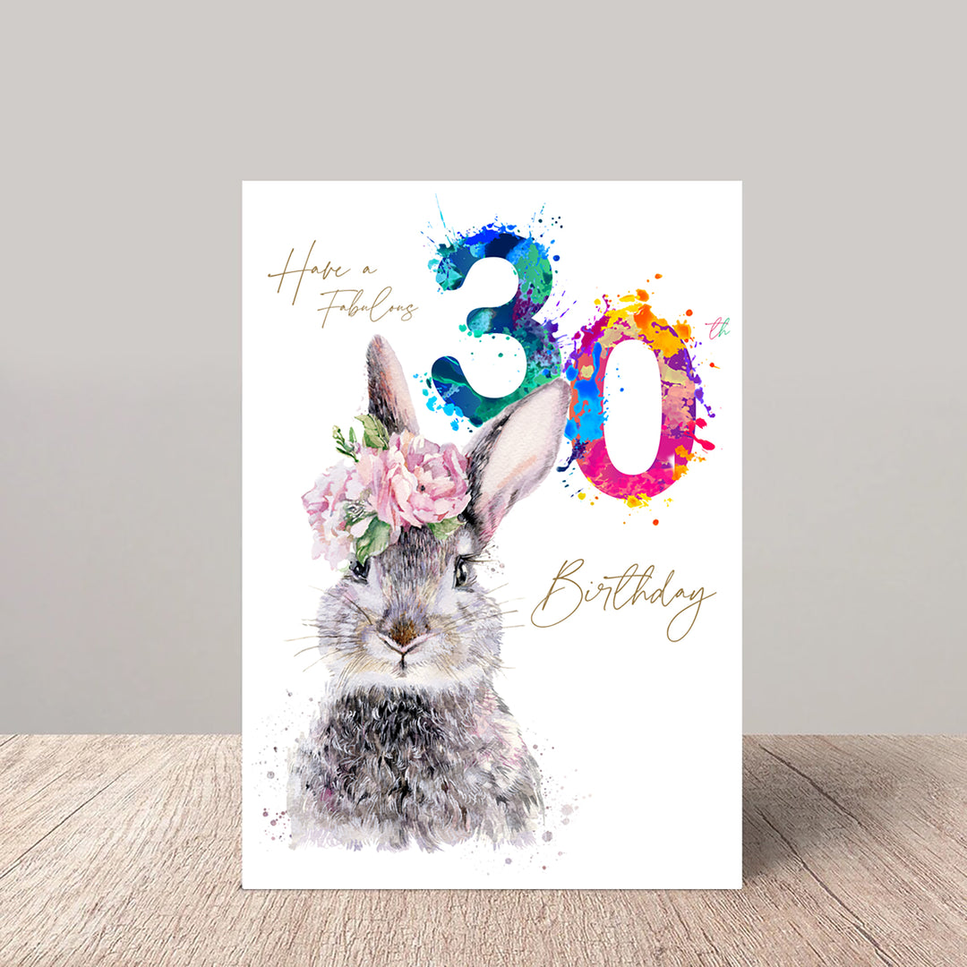 30th Hare Birthday Card