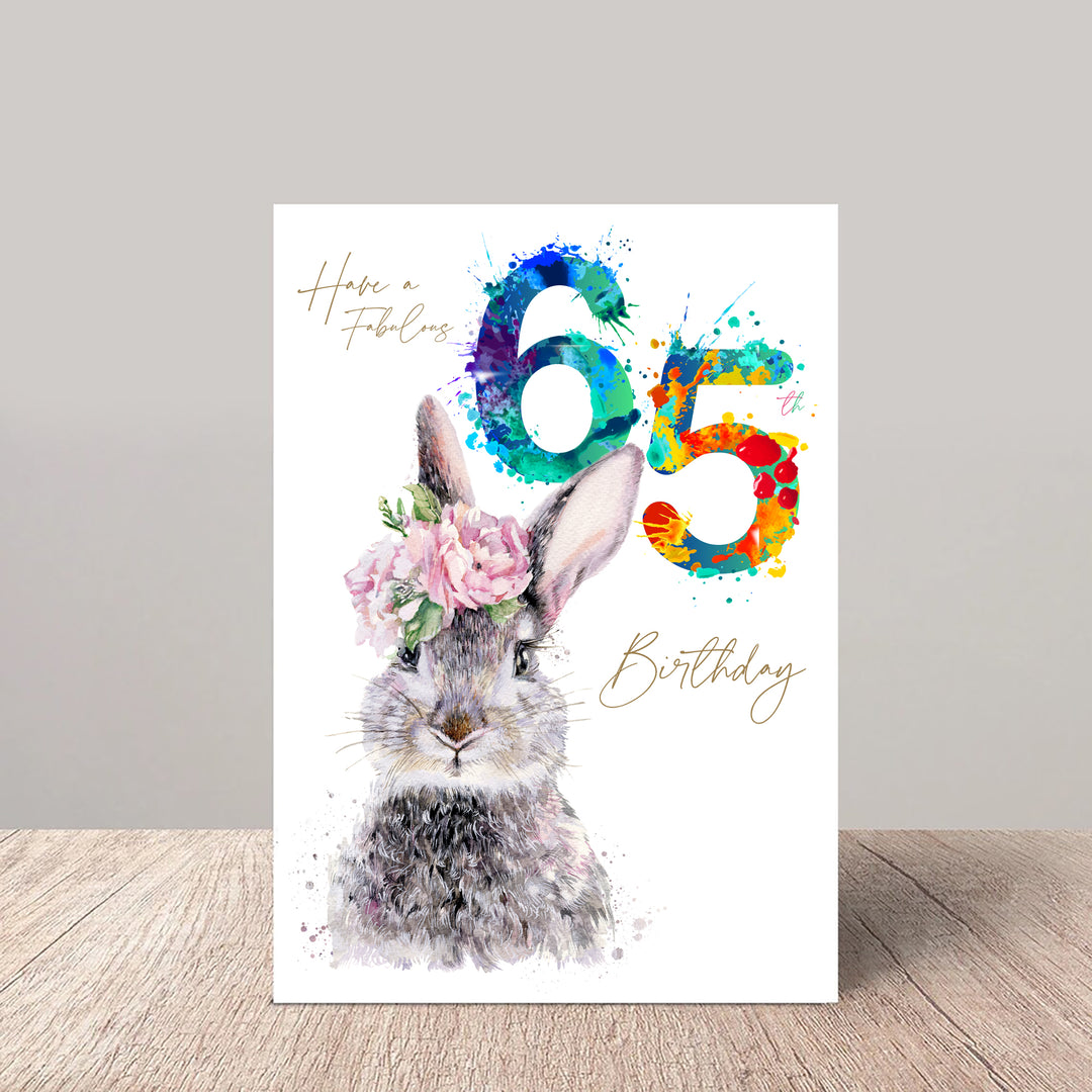 65th Hare Birthday Card