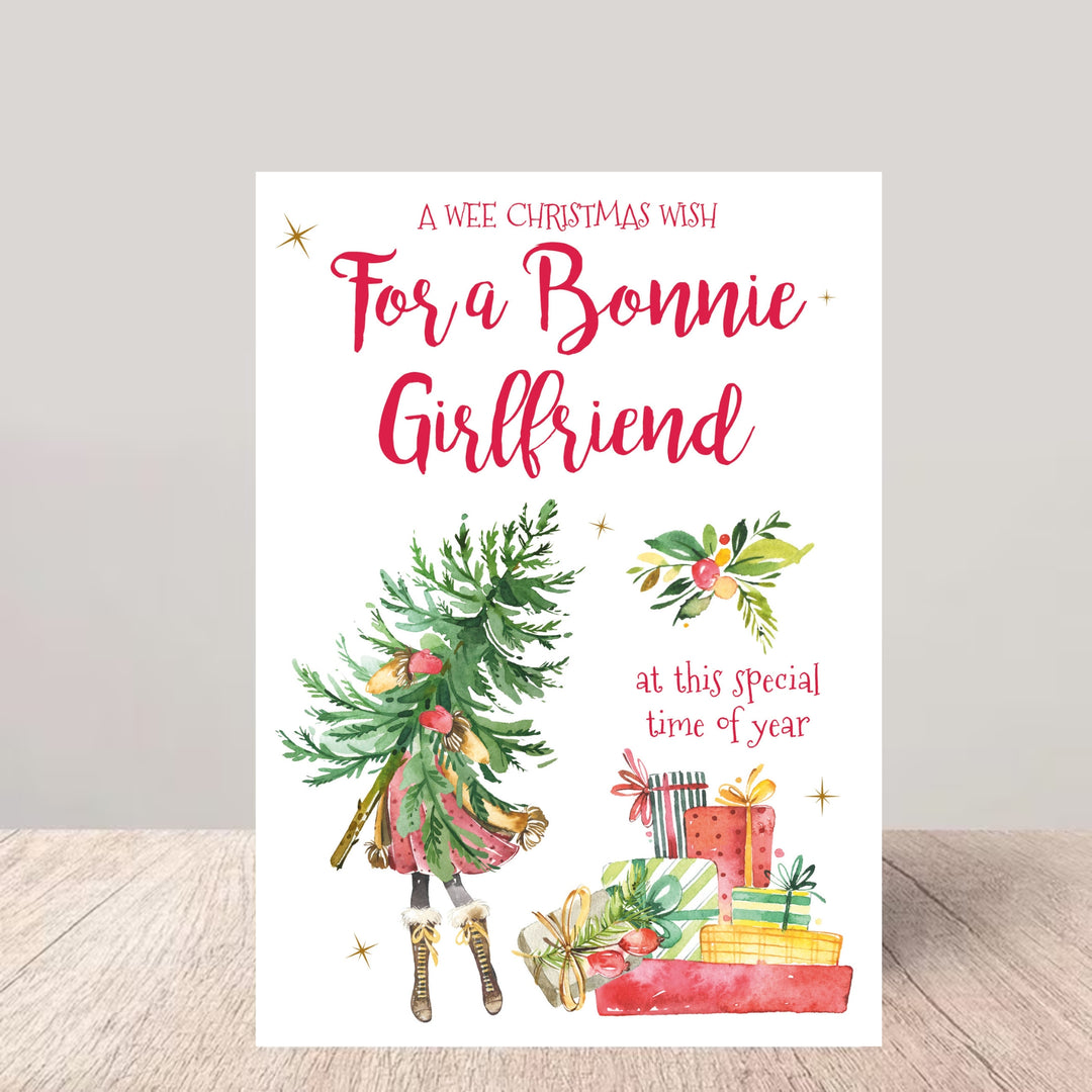 Bonnie Girlfriend Christmas Card - Tree