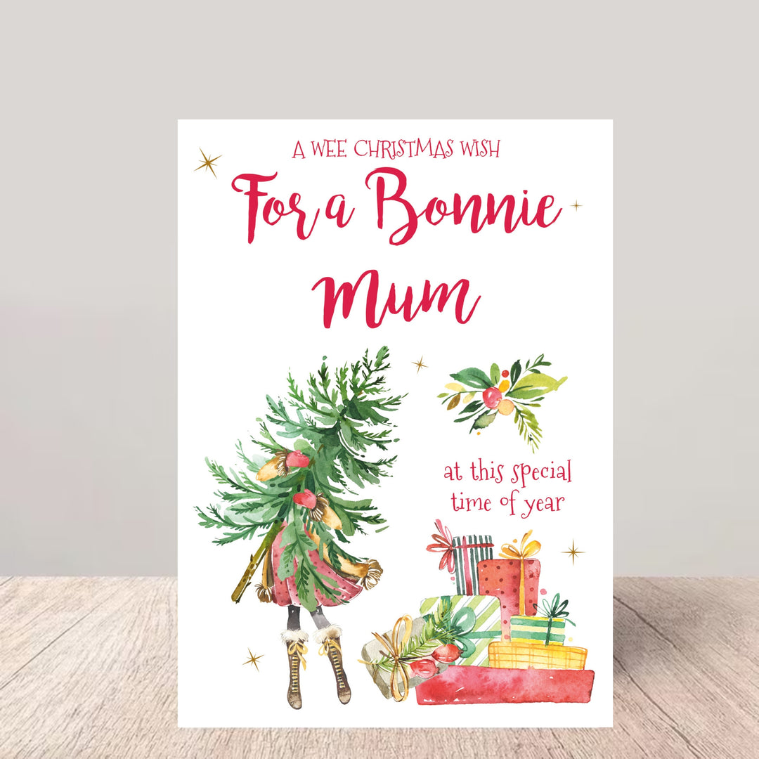 Bonnie Mum Christmas Card - Tree