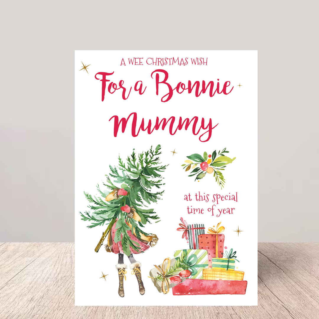 Bonnie Mummy Christmas Card - Tree