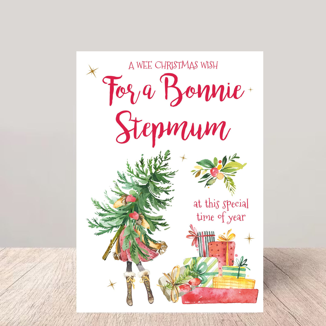 Bonnie Stepmum Christmas Card - Tree