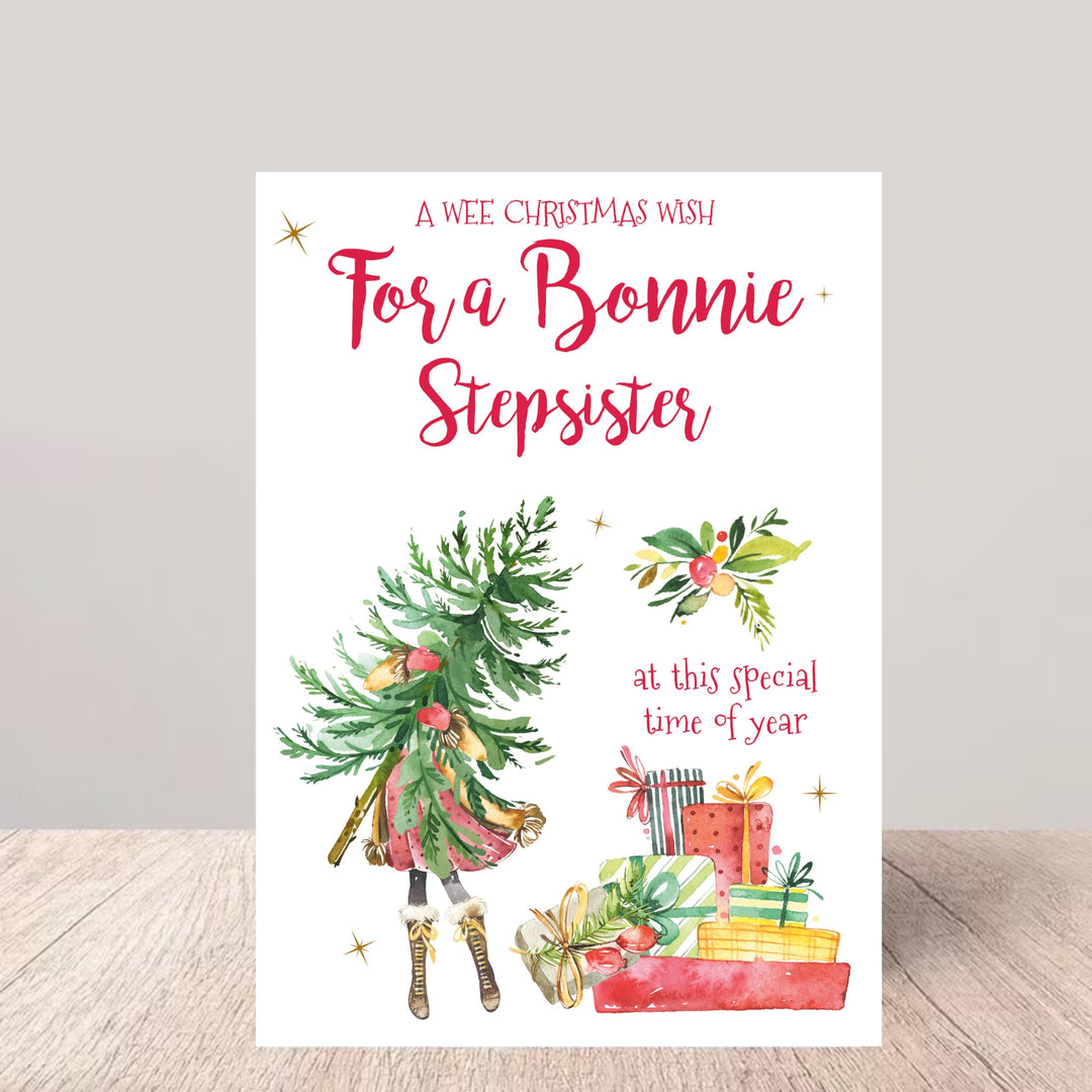 Bonnie Stepsister Christmas Card - Tree