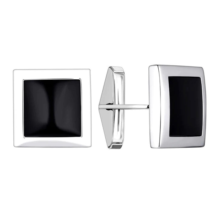 Sterling Silver Black Onyx Cufflinks