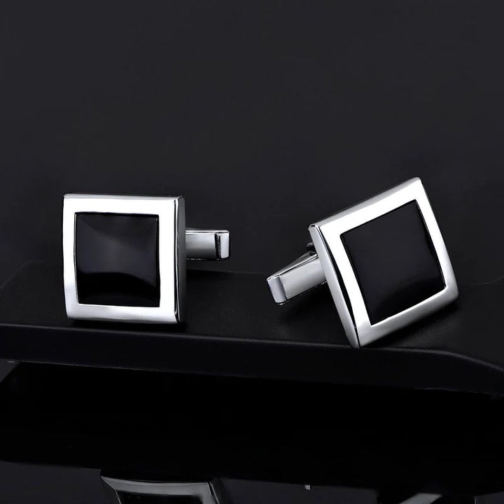 Sterling Silver Black Onyx Cufflinks