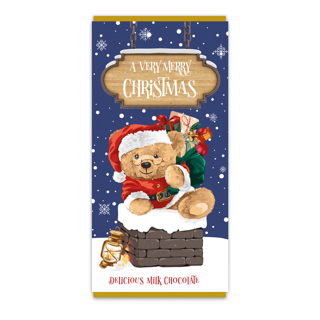 Merry Christmas Chocolate Bar - Santa Bear