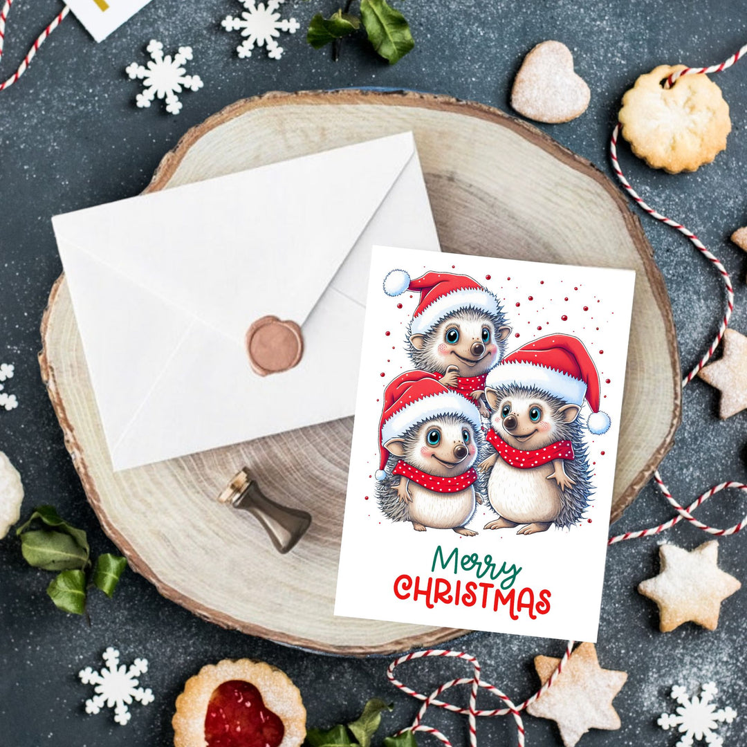 Charming Hedgehog Christmas Notelets