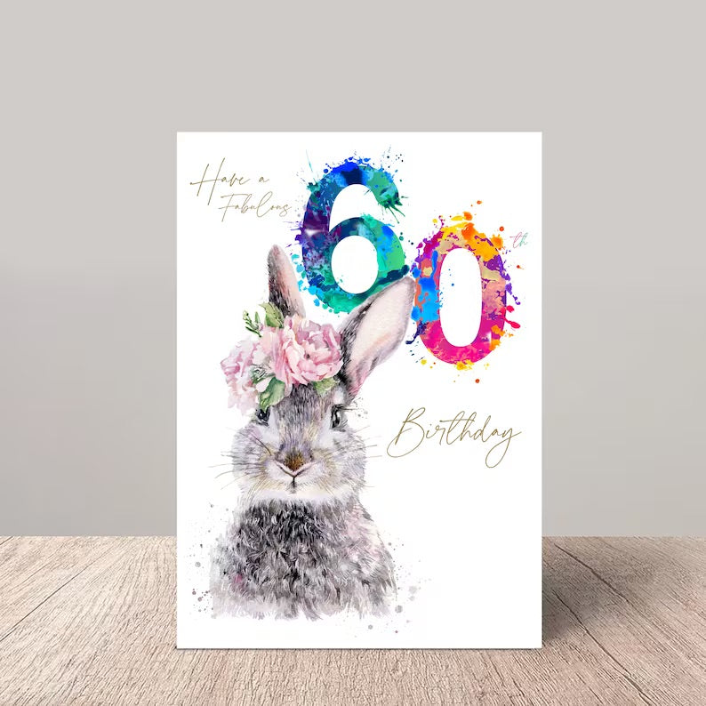 60th Hare Birthday Card