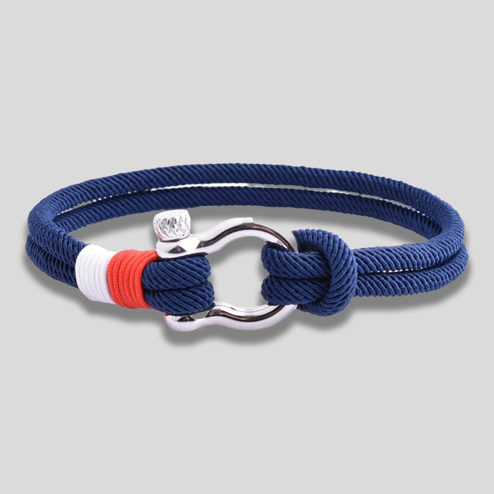 Blue Nylon Rope with Silver Shackle