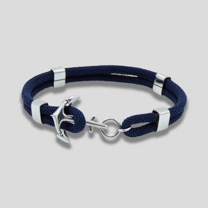 Navy Nylon Anchor Bracelet