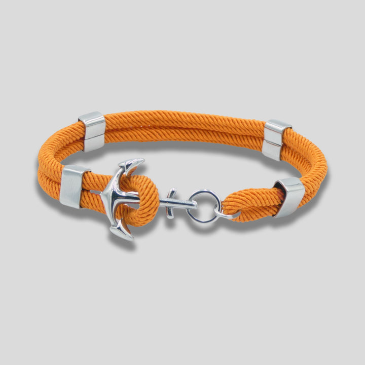 Orange Nylon Anchor Bracelets