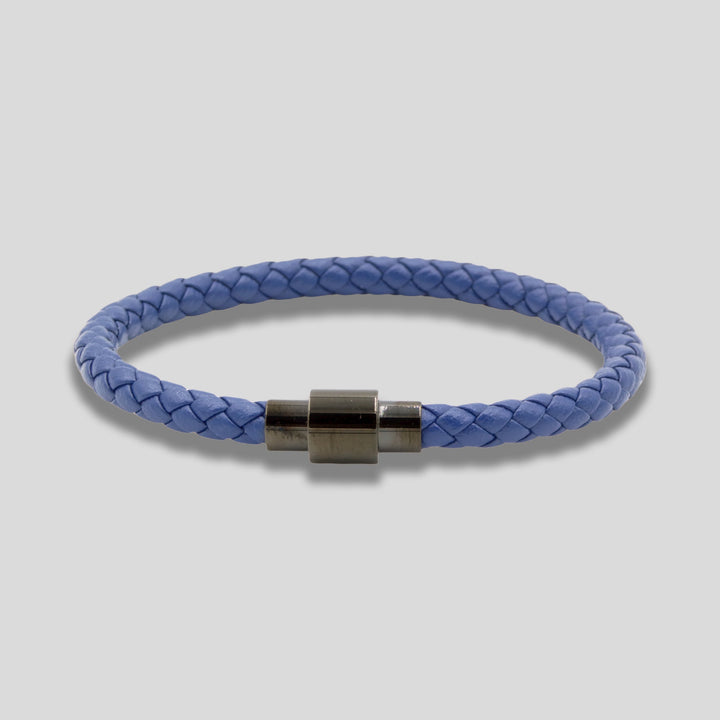 Blue Genuine Leather Bracelet