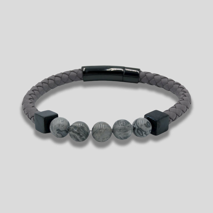 Retro Grey Beaded Bracelet