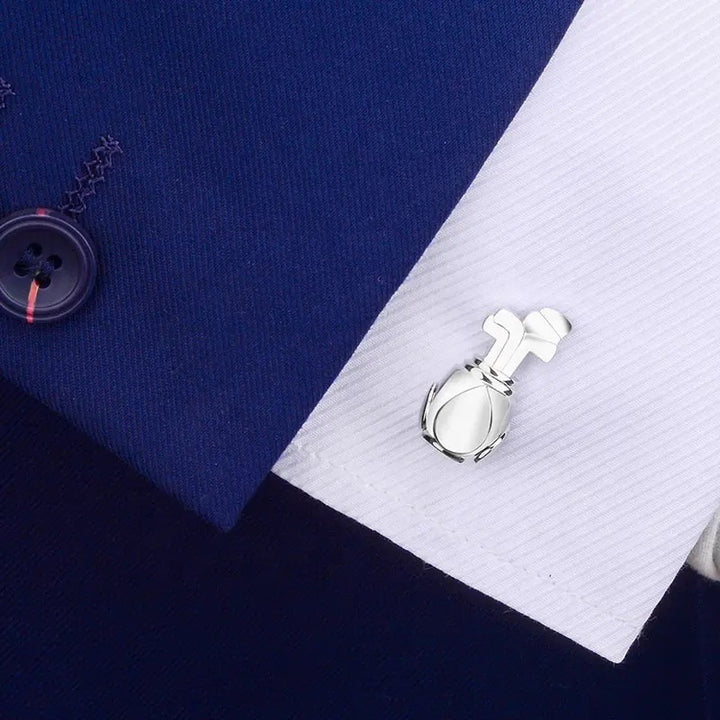 Gold Club Bag Cufflinks