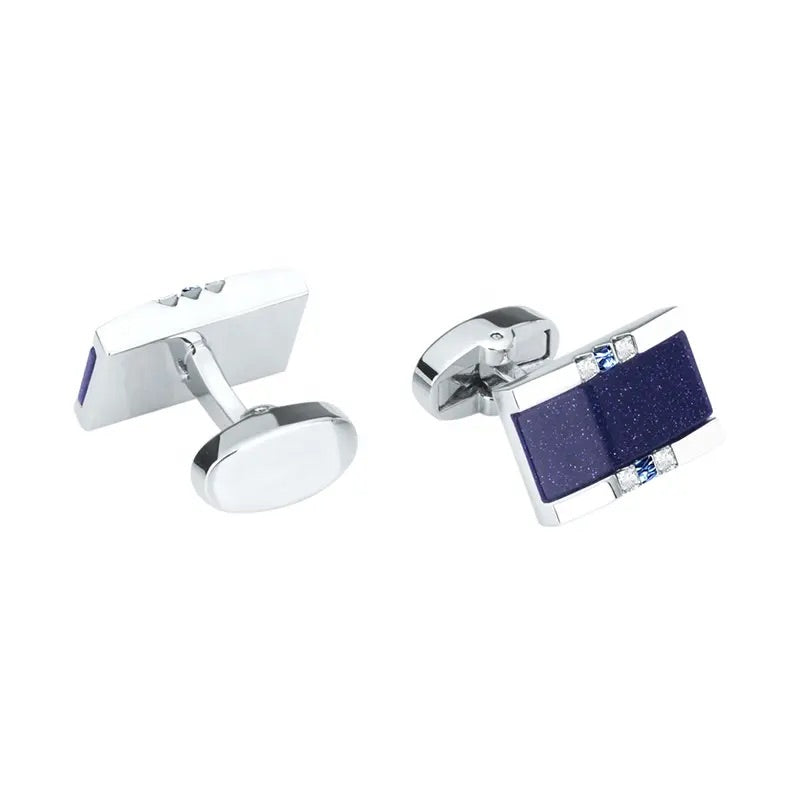 Blue Rectangle Starstone Cufflinks