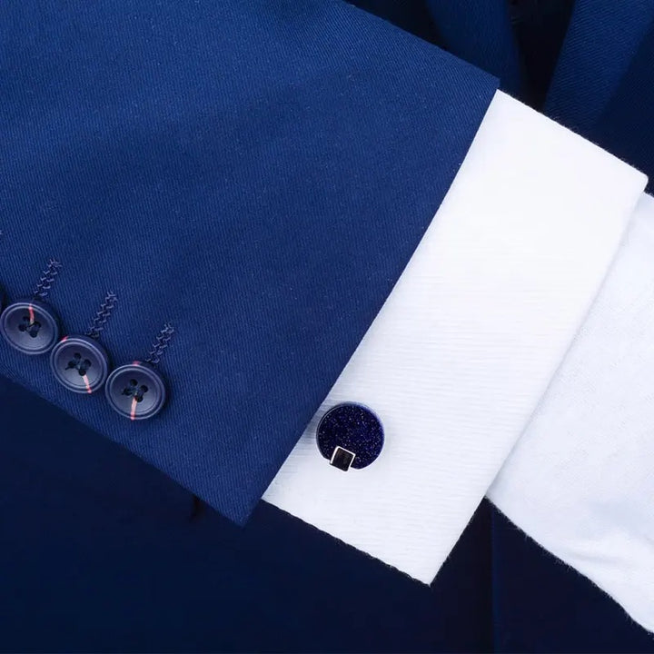 Blue Circle Starstone Cufflinks