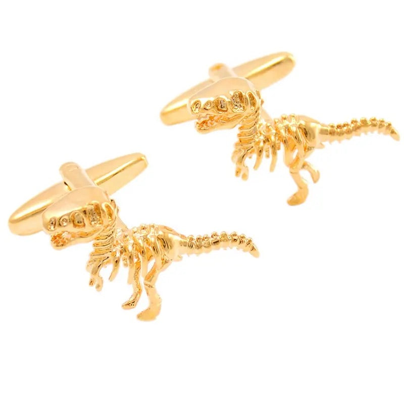 Gold T-Rex Cufflinks