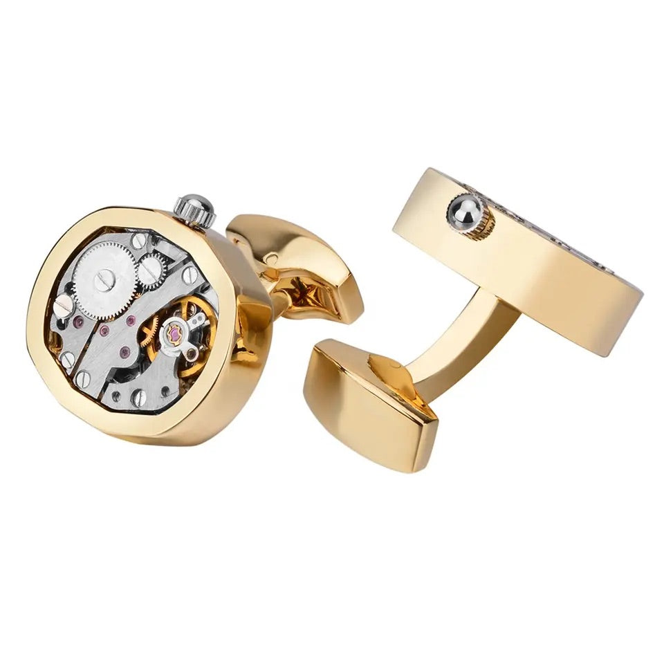 Gold Classic Watch Winder Cufflinks