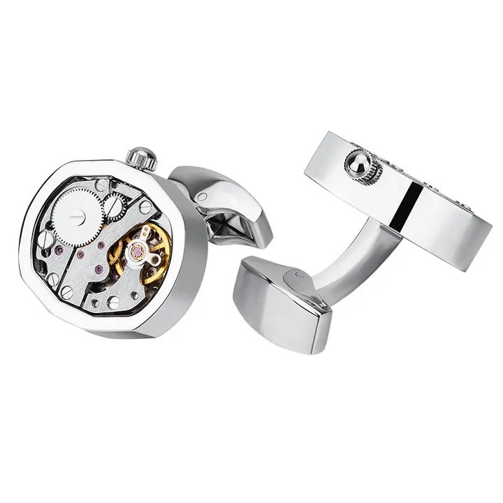 Silver Classic Watch Winder Cufflinks