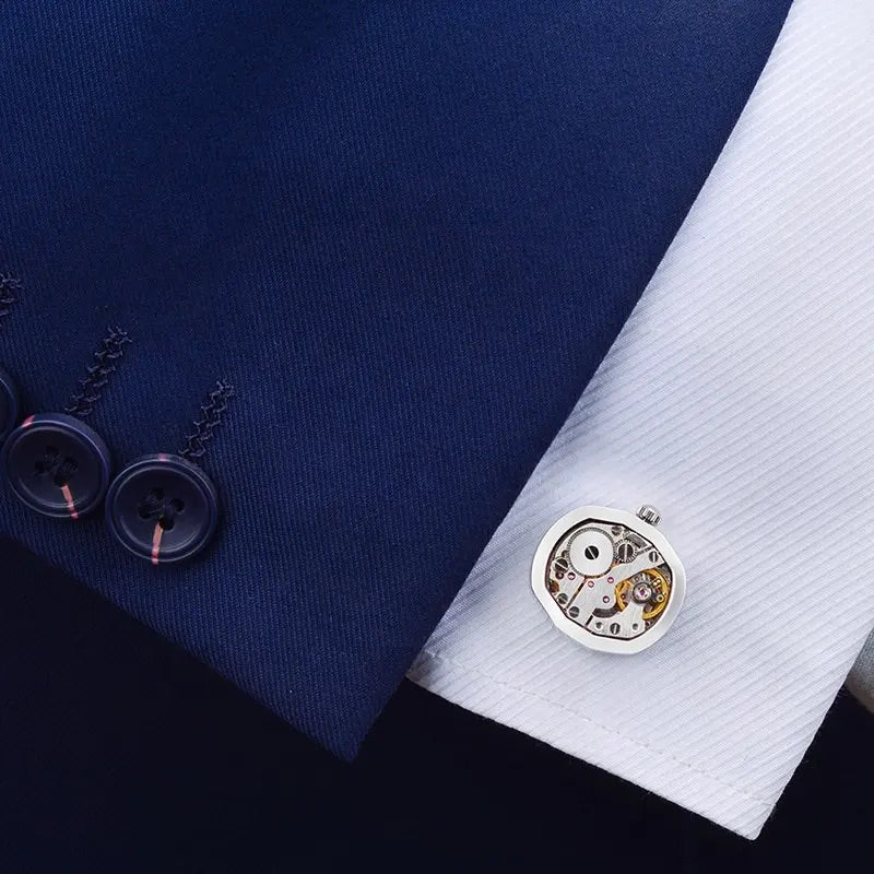 Silver Classic Watch Winder Cufflinks