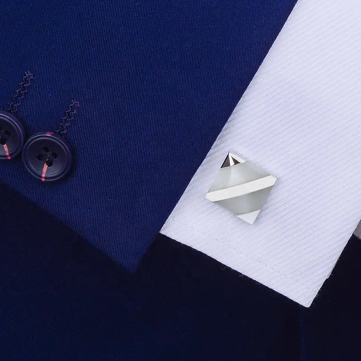 White Opal Cufflinks