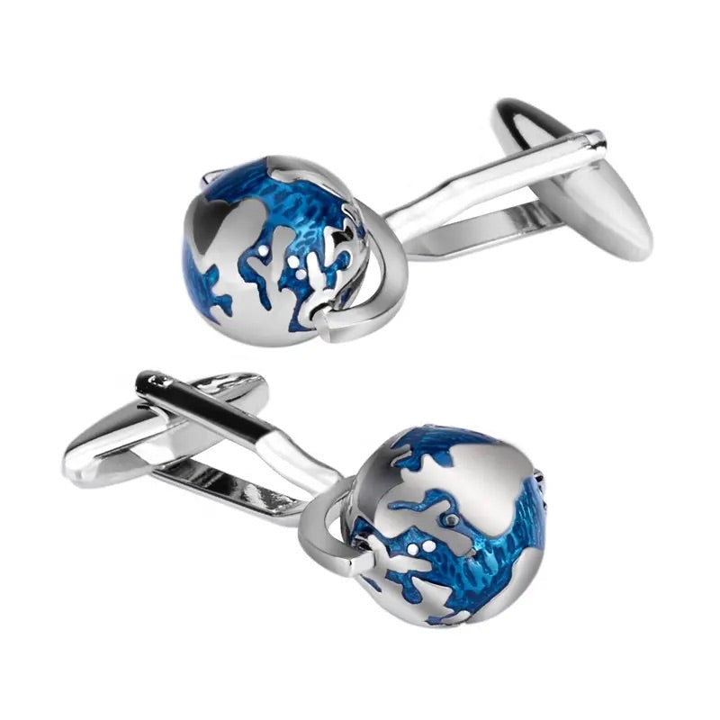 Spinning Globe Cufflinks