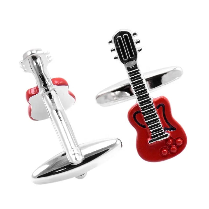 Red Guitar Cufflinks