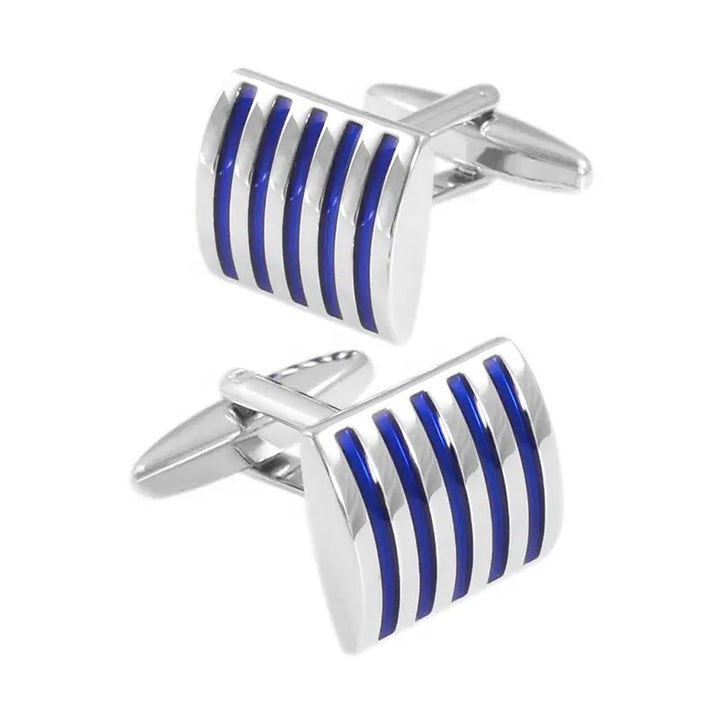 Blue Stripe Cufflinks