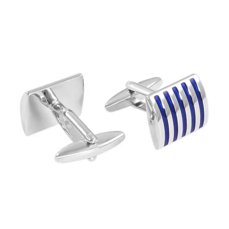 Blue Stripe Cufflinks