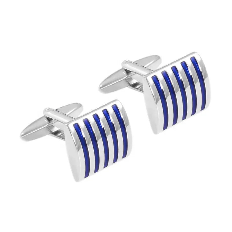 Blue Stripe Cufflinks
