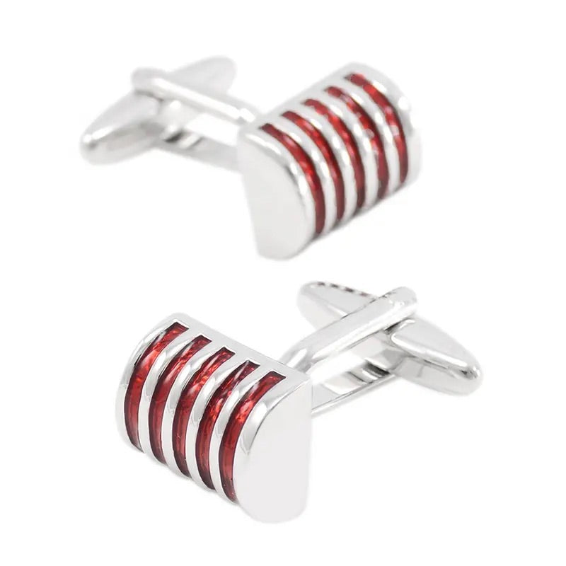 Red Stripe Cufflinks