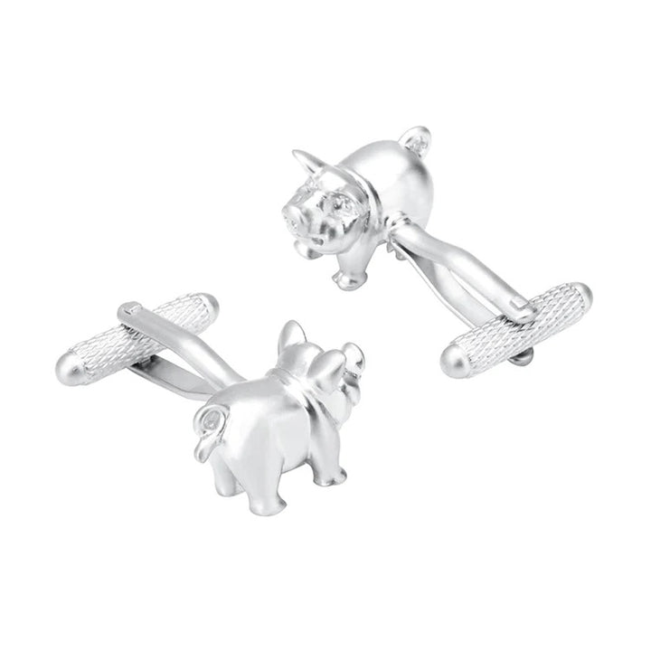 Silver Pig Cufflinks