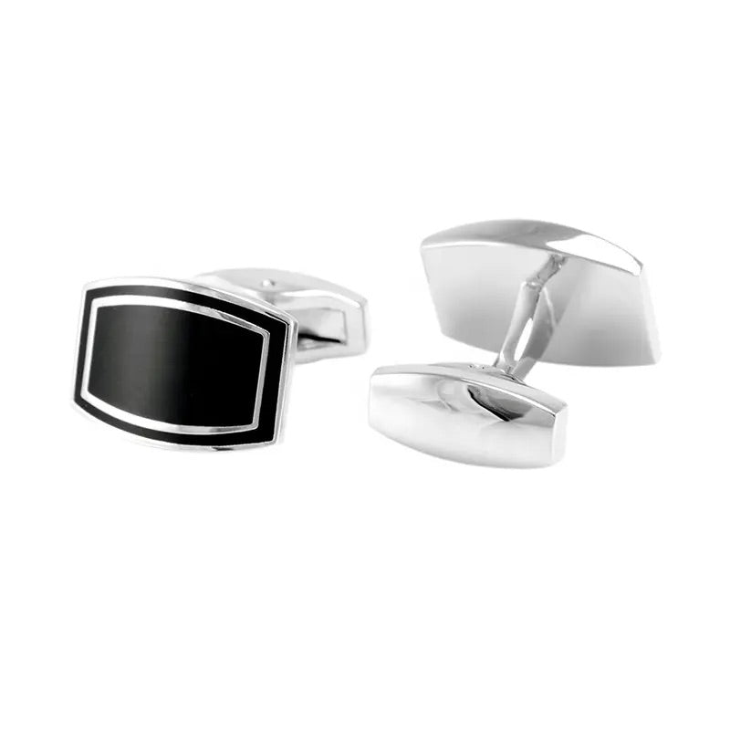 Black Marble Oblong Cufflinks