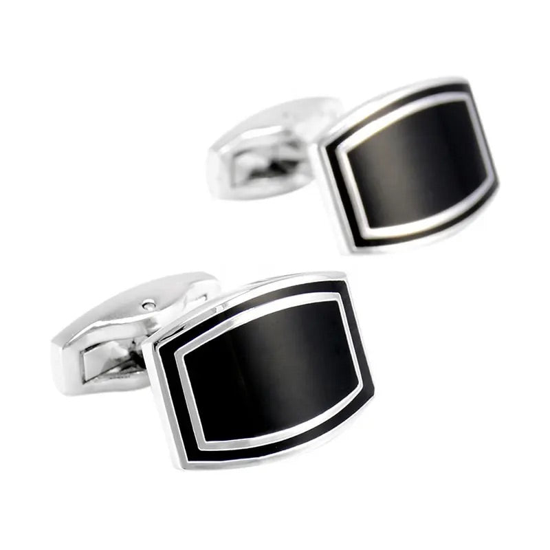 Black Marble Oblong Cufflinks