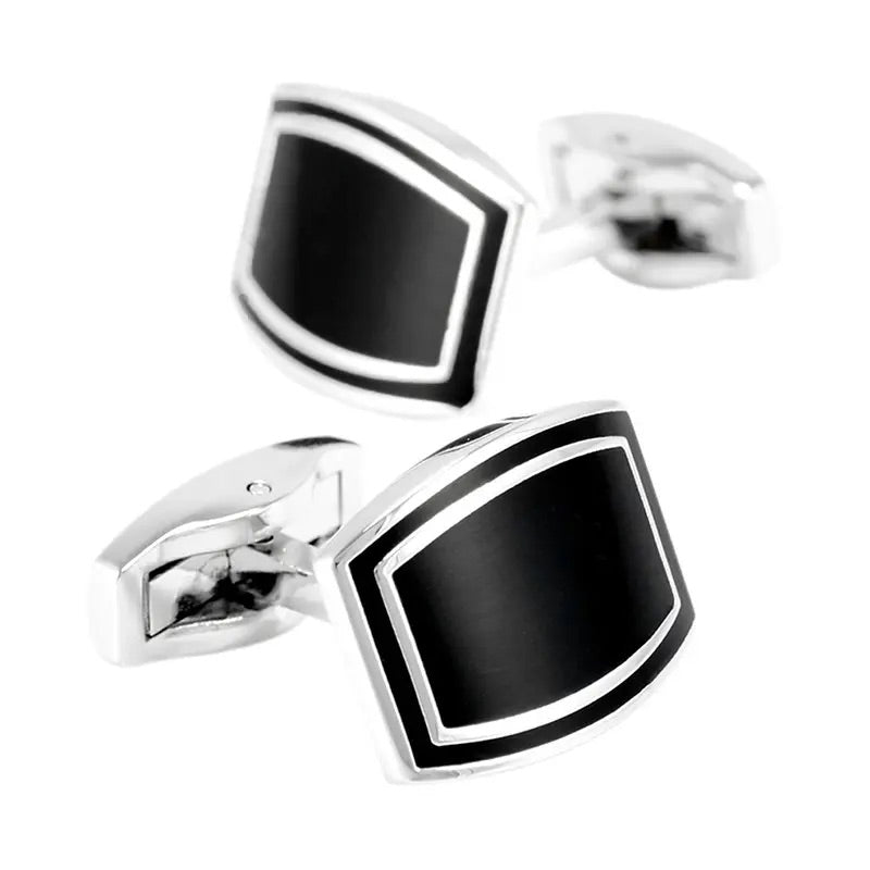 Black Marble Oblong Cufflinks