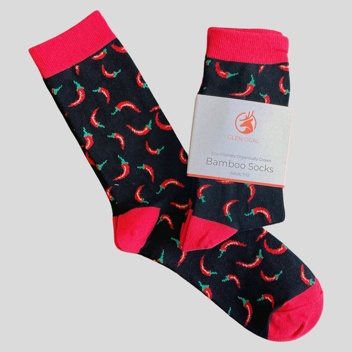 Red Chillies Bamboo Socks