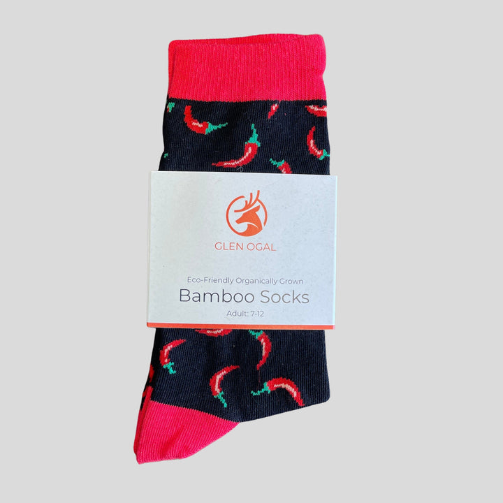 Red Chillies Bamboo Socks