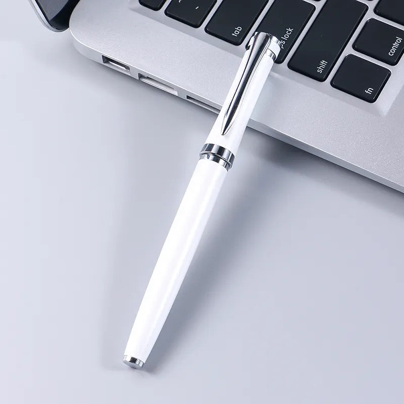 Executive Pen - White & Silver