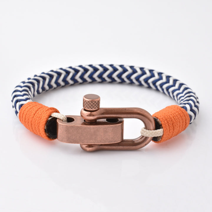 Men's Stainless Steel Copper U Shackle Nylon Rope