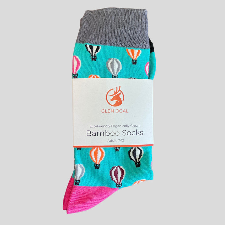 Hot Air Balloon Bamboo Socks