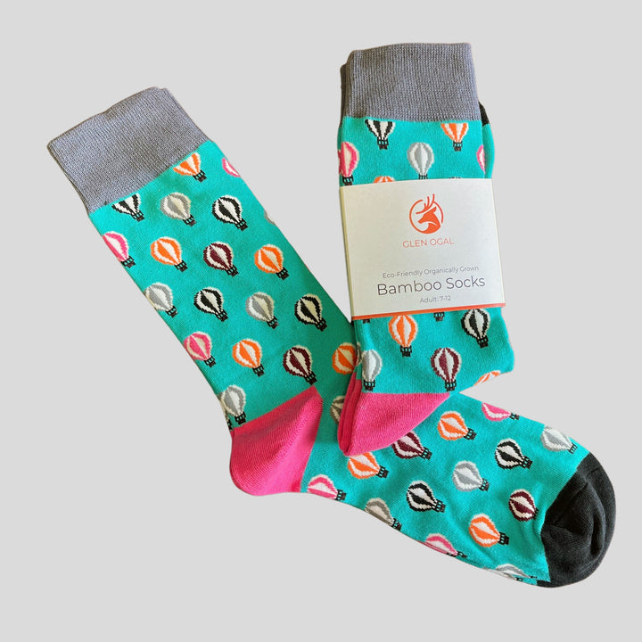 Hot Air Balloon Bamboo Socks