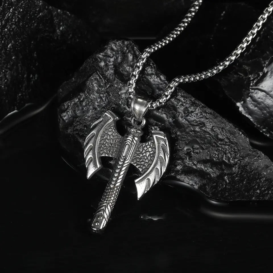 Viking Axe Pendant Necklace