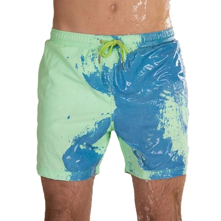 Green-Blue Colour Changing Swimming Shorts