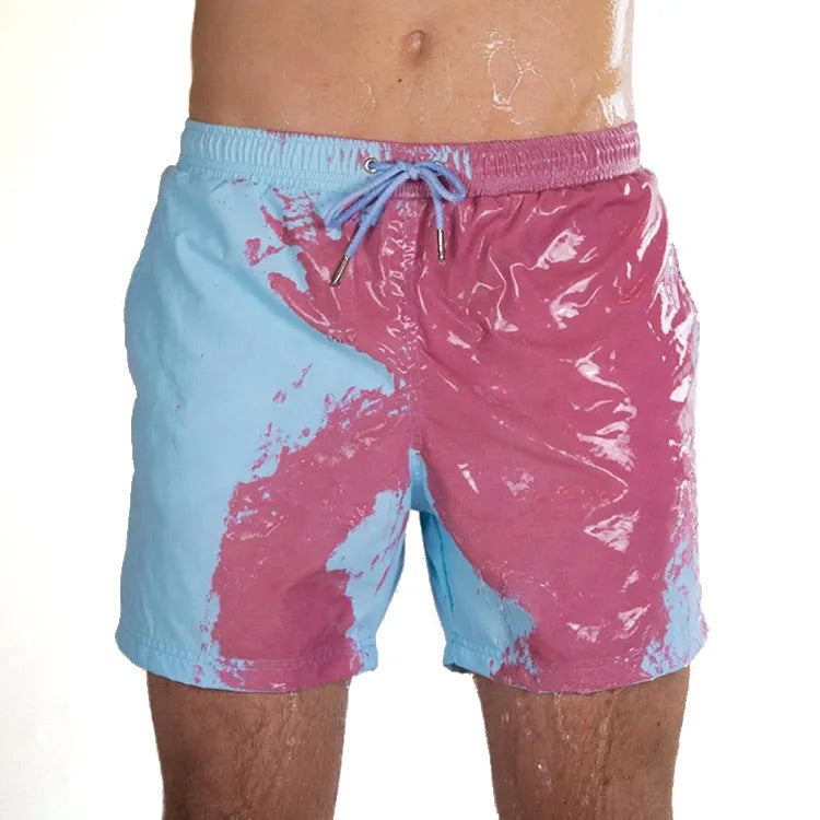 Blue-Pink Colour Changing Swimming Shorts