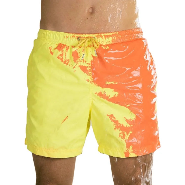 Yellow-Orange Colour Changing Swimming Shorts